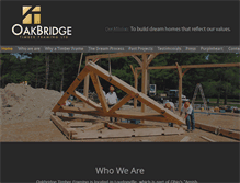 Tablet Screenshot of oakbridgetimberframing.com